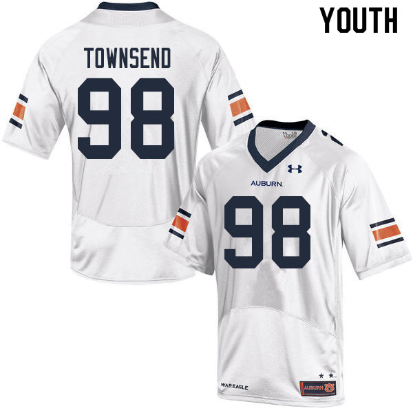 Youth #98 Trent Townsend Auburn Tigers College Football Jerseys Sale-White